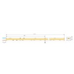 Tira LED 230V monocolor 14W/mt COB IP67 10x5mm corte cada 125mm, Bobina 20mts a 14,00€/mt